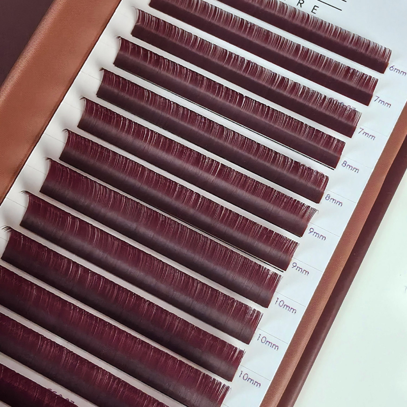 Burgundy 6-12mm Mix 0,07 CC ProLashes